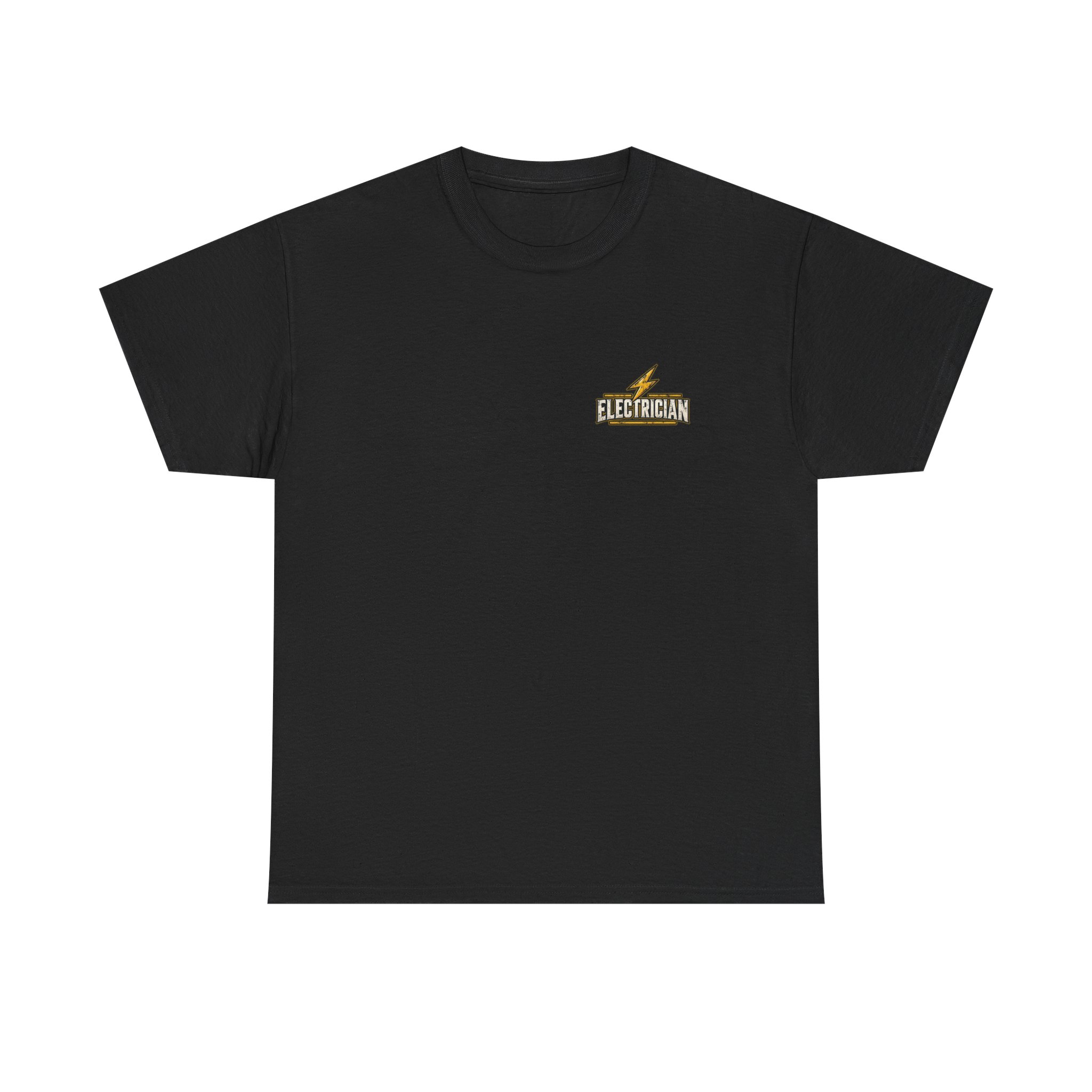 Electrician emblem tee | Electrical trade shirt, lightbulb badge - Image 8