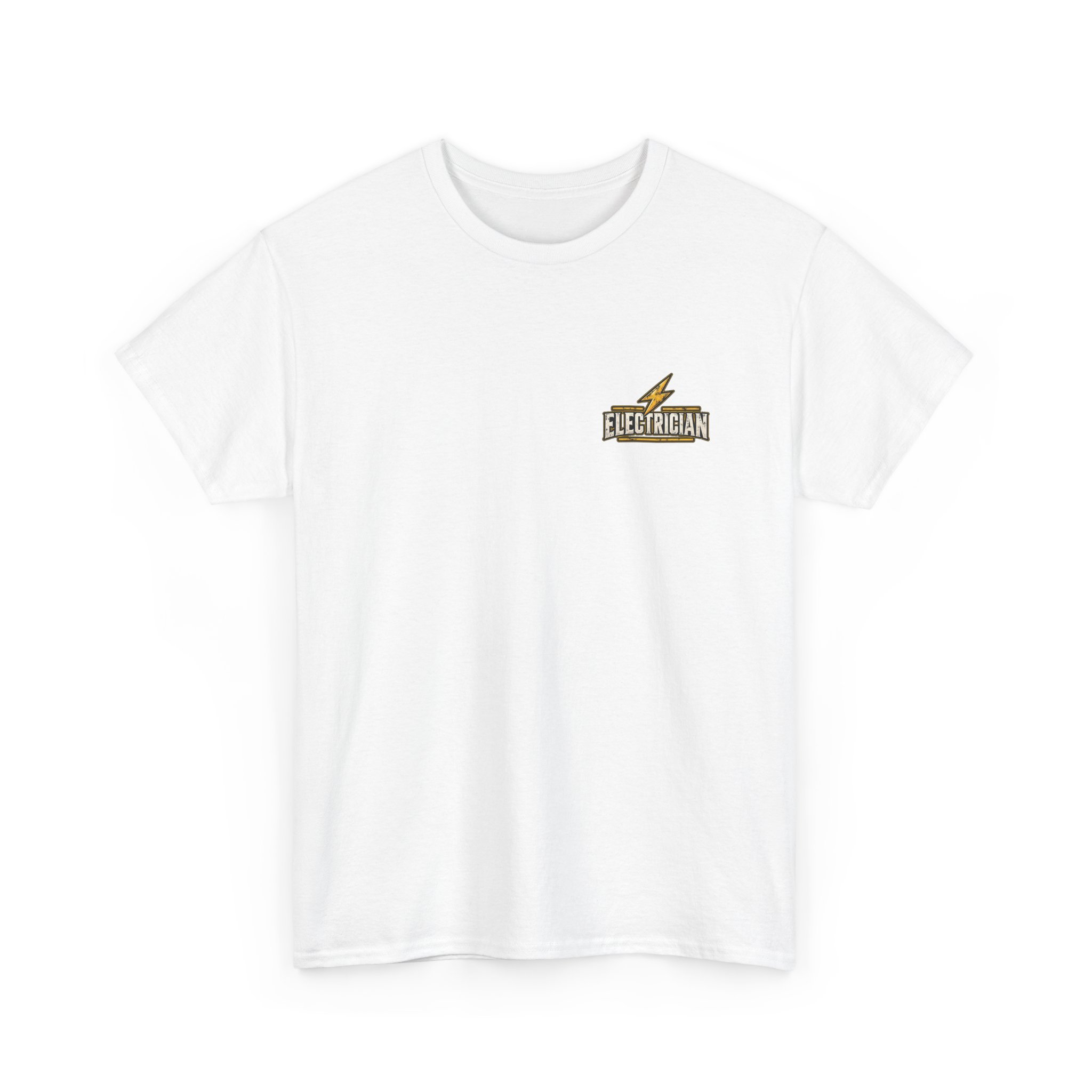 Electrician emblem tee | Electrical trade shirt, lightbulb badge - Image 3
