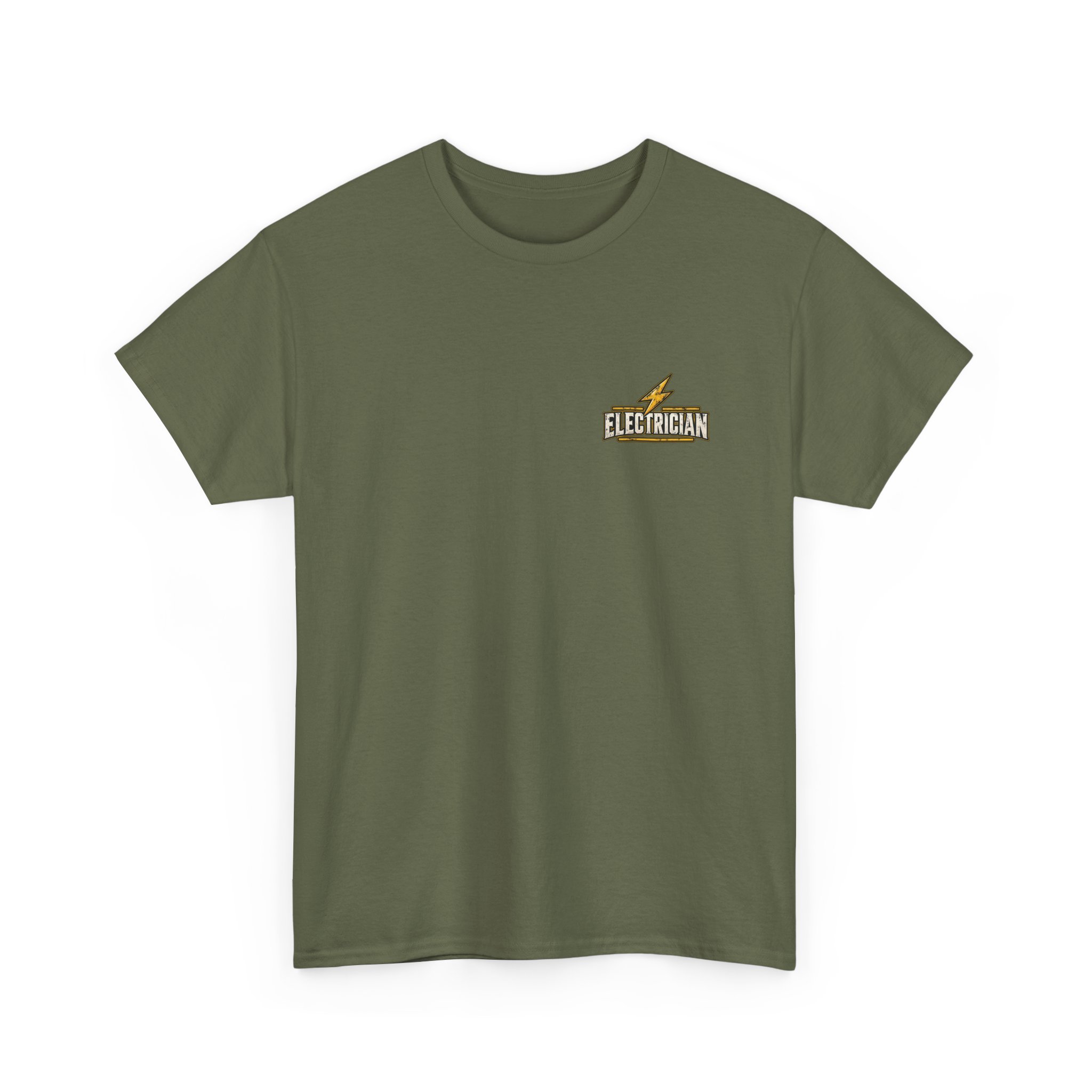 Electrician emblem tee | Electrical trade shirt, lightbulb badge - Image 18