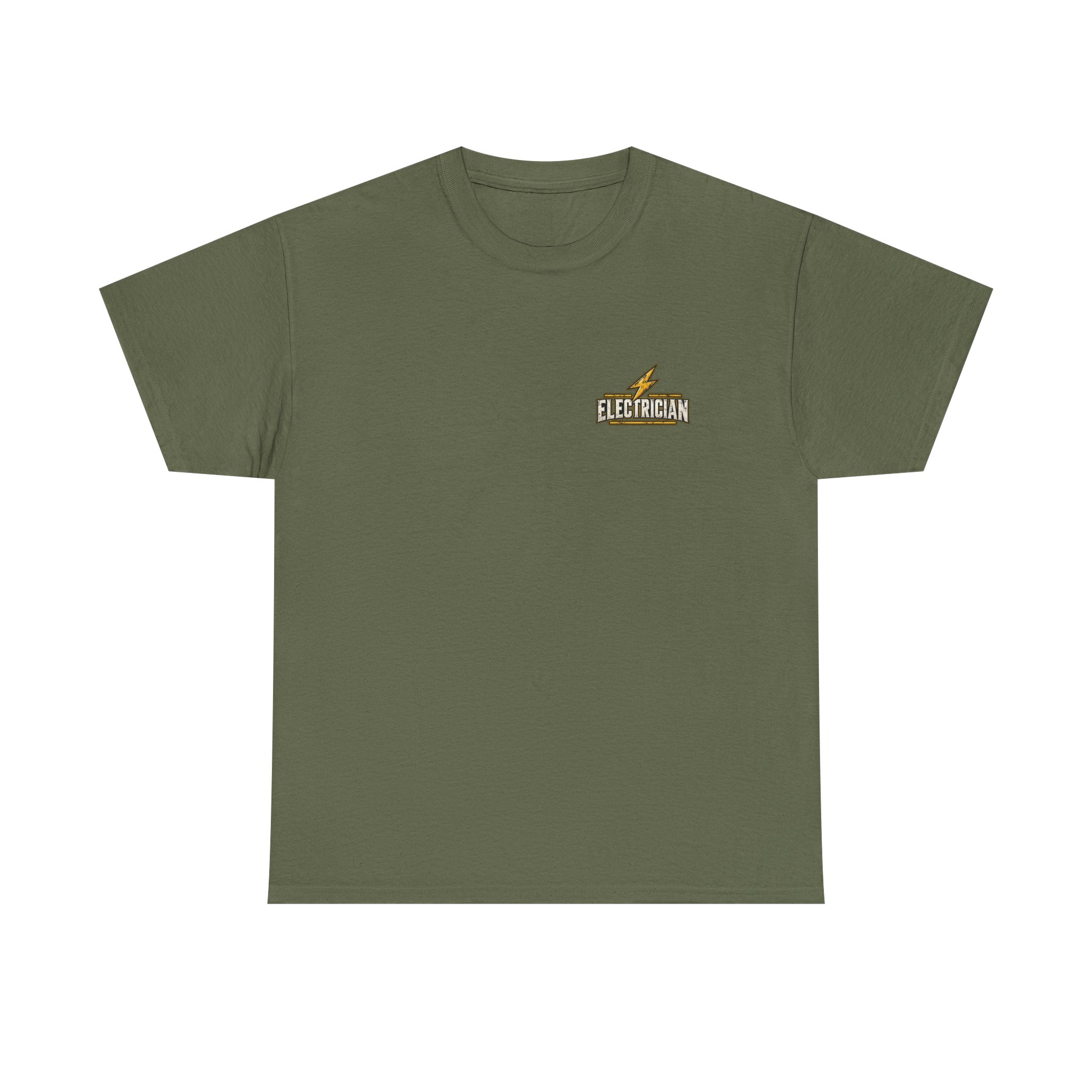 Electrician emblem tee | Electrical trade shirt, lightbulb badge - Image 16