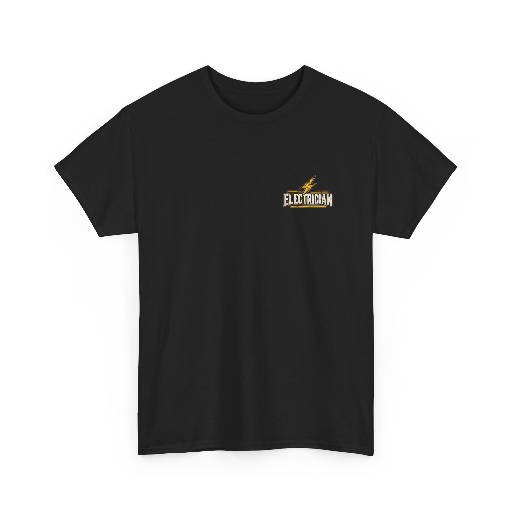 Electrician emblem tee | Electrical trade shirt, lightbulb badge - Image 10